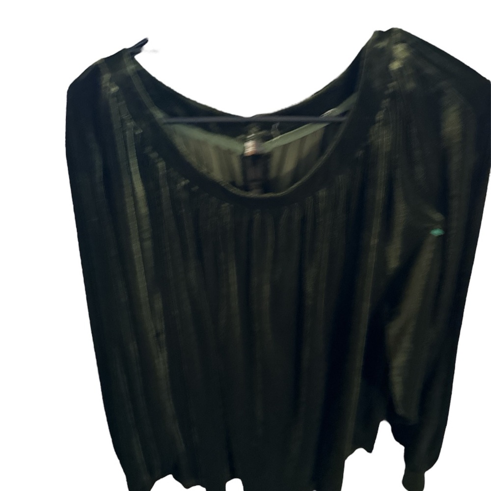 Umgee velvet Elegant Green Women's Top size two x new condition so cute